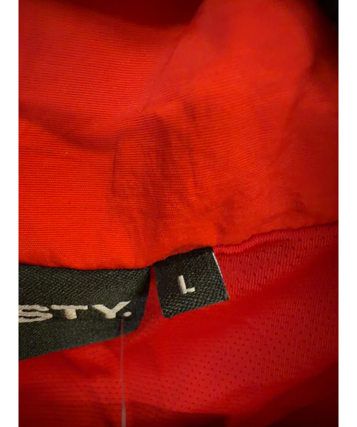 RASTY Red Red Boilersuit, size UK L — care label
