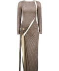 Georgia Hardinge bronze Optic Dress Floor Length, size UK 8 — front