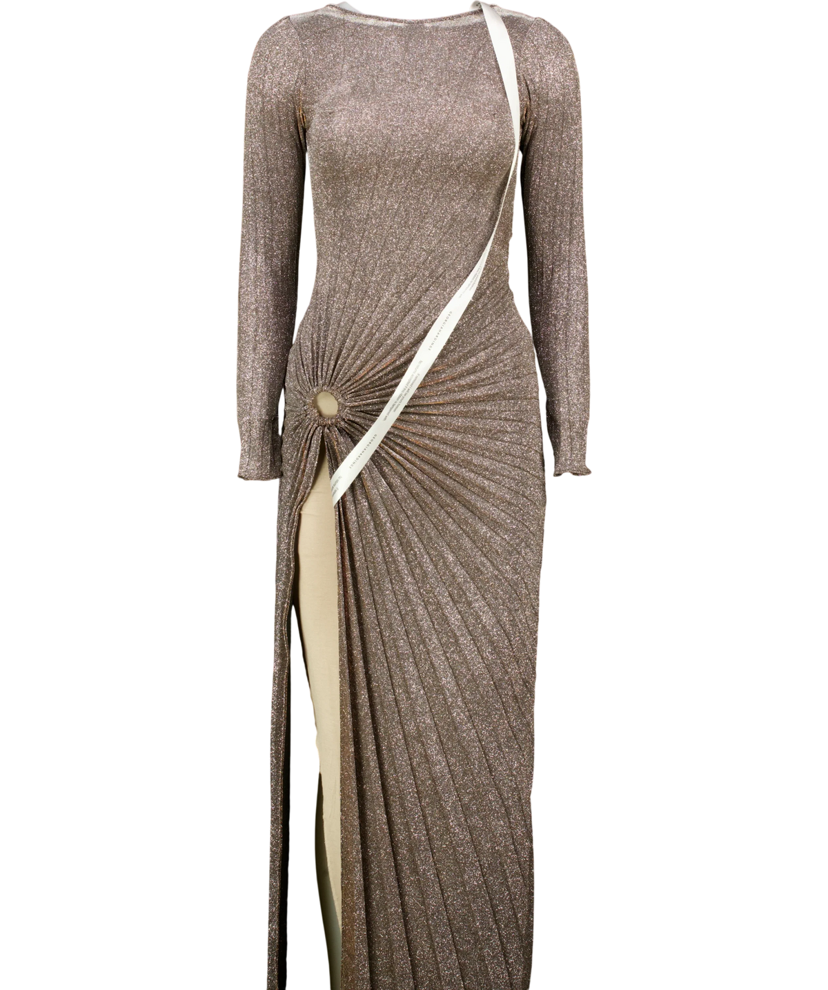 Georgia Hardinge bronze Optic Dress Floor Length, size UK 8 — front