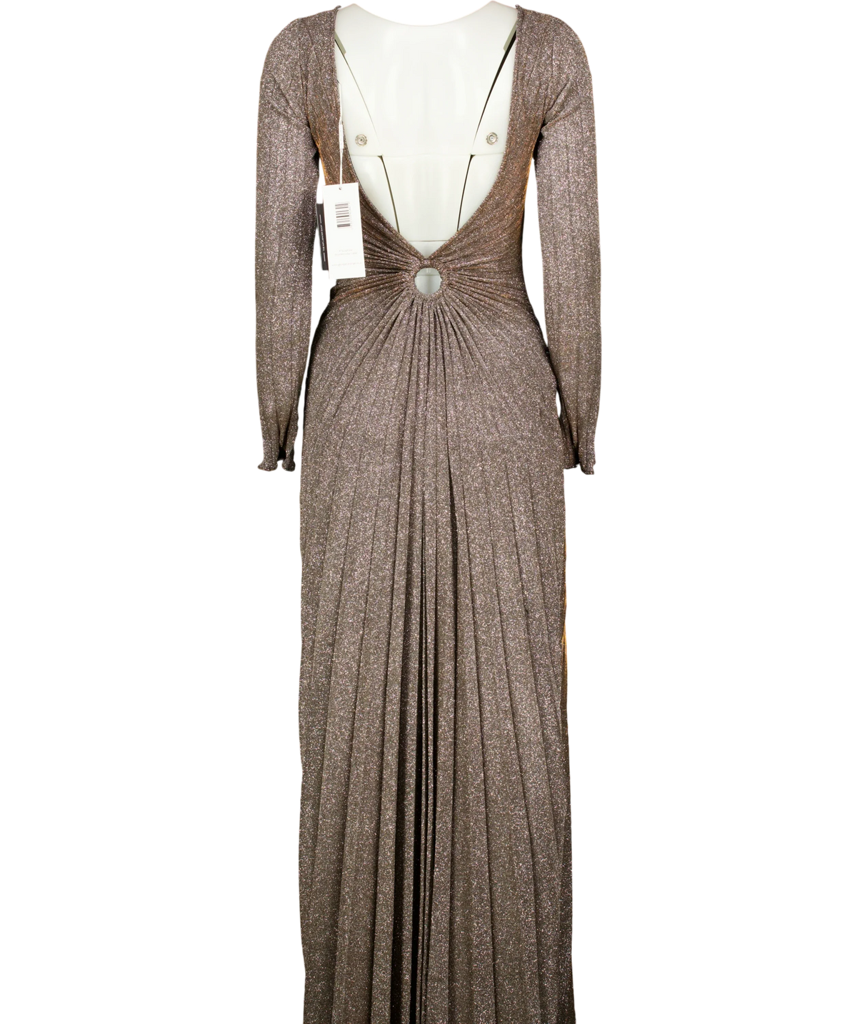 Georgia Hardinge bronze Optic Dress Floor Length, size UK 8 — back