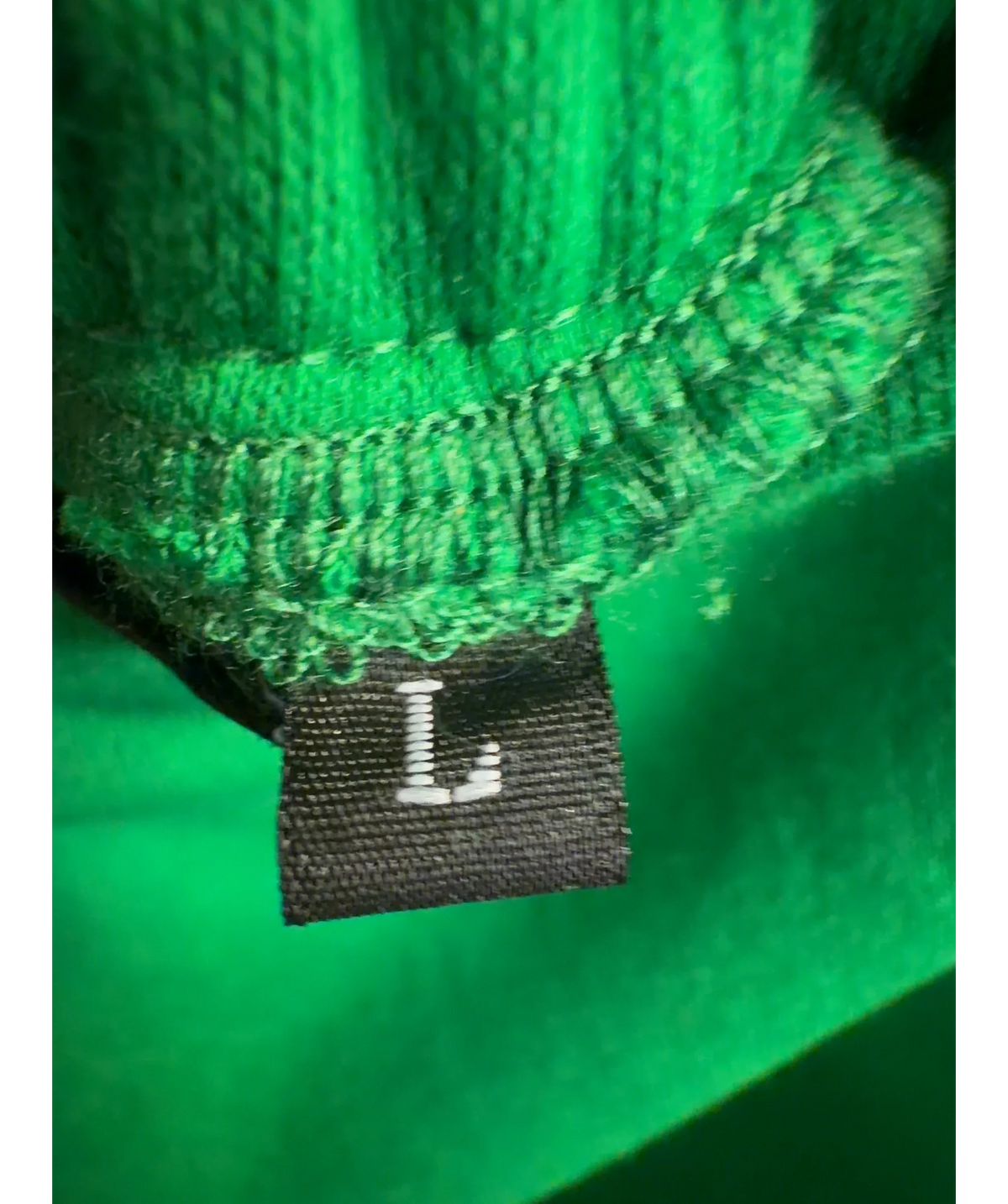 RASTY. Green Green Hoodie, size UK L — fabric detail