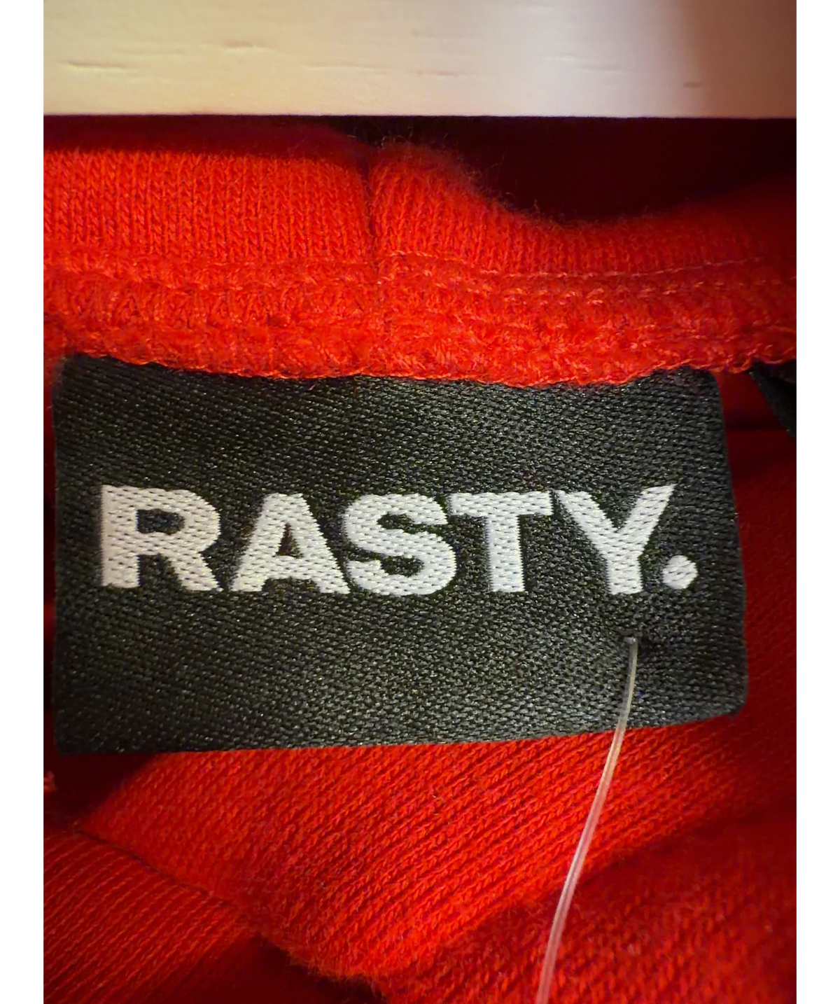 RASTY. Red Colour, size UK L — detail