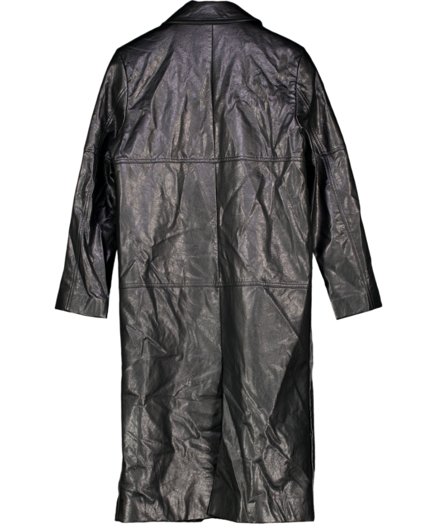 Mistress Rocks Black Vegan Leather Tailored Coat UK M