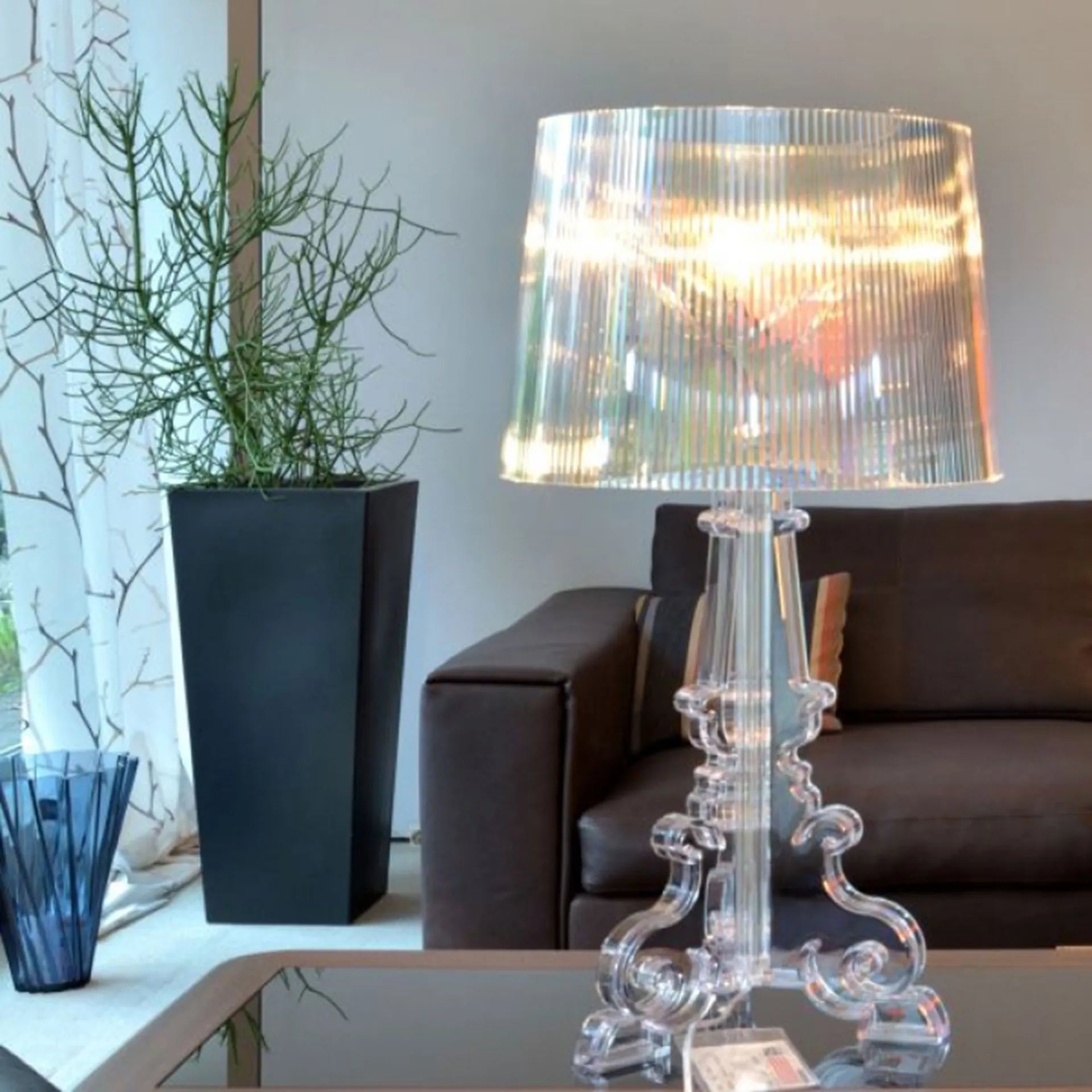 Kartell White Bourgie Transparent  Baroque Lamp
