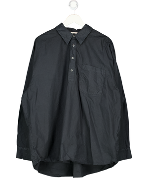 American Vintage Black 100% Cotton Pop Over Shirt UK XL