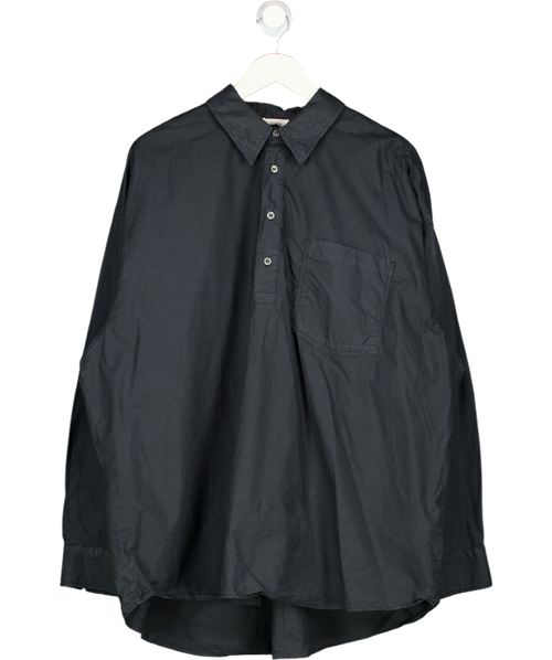 American Vintage Black 100% Cotton Pop Over Shirt UK XL