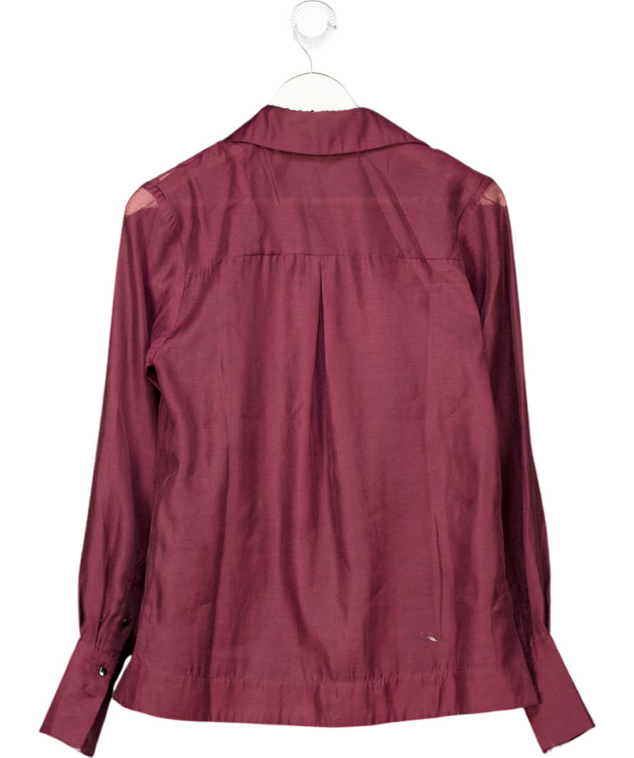 Karen Millen Purple Organdie Woven Shirt UK 8