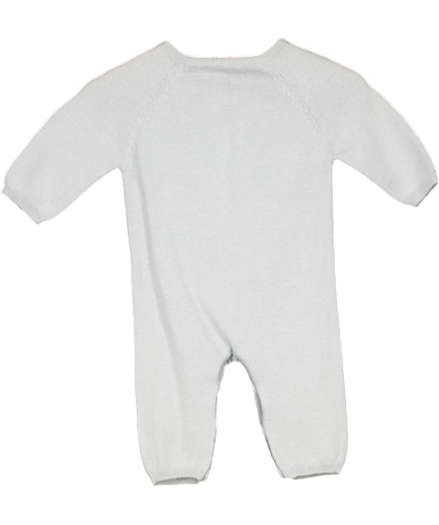 Marie Chantal Blue Button Fronted Footless All In One 0-3 Months
