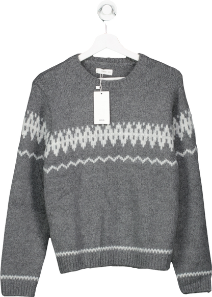 MANGO Grey Knit Cotton Sweater BNWT  14 Years