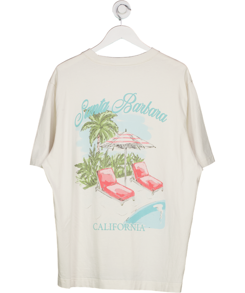 Abercrombie & Fitch Cream Premium Heavyweight 2.0 Graphic Tee UK L