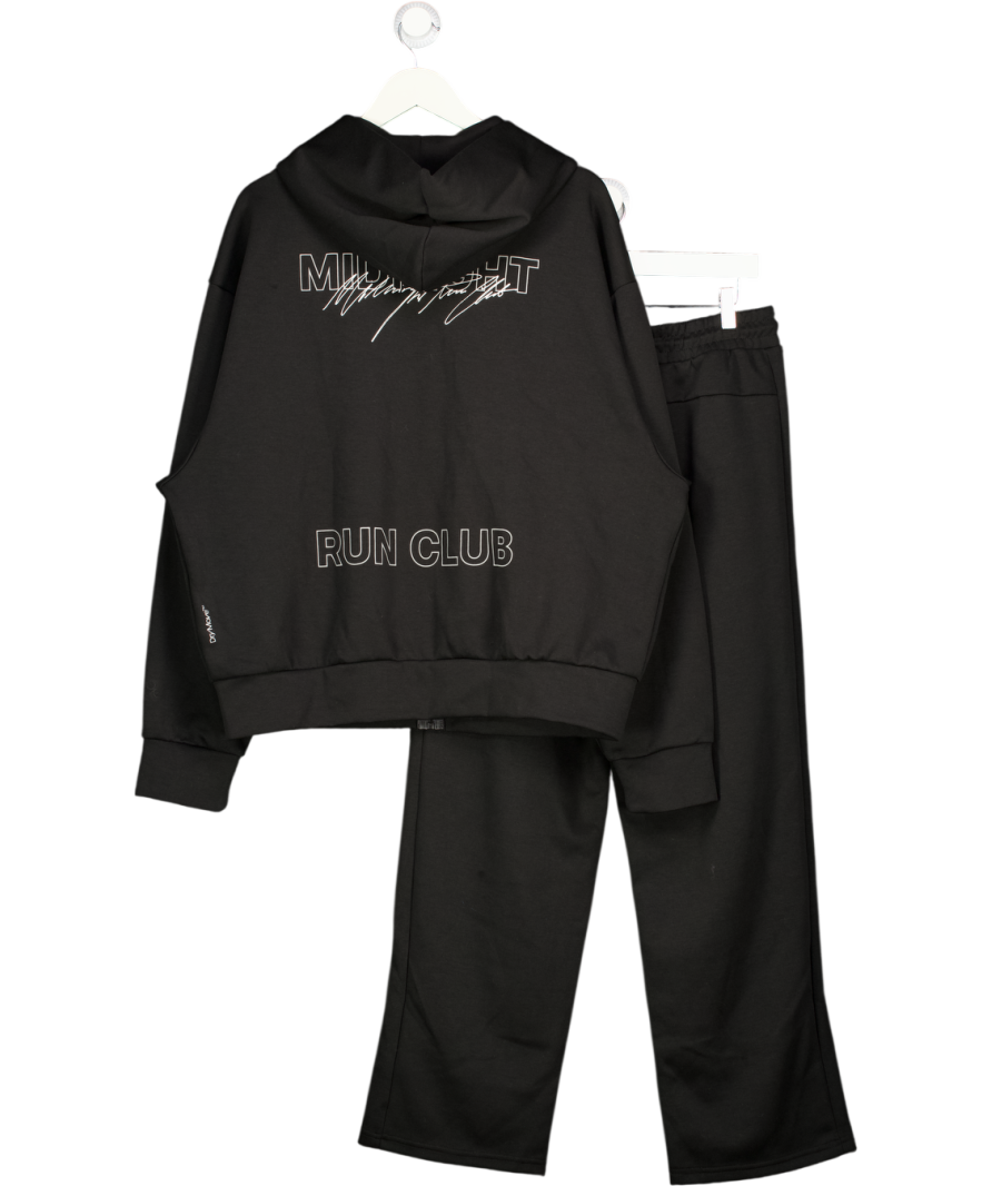 H&M MOVE Black 2-piece Oversized Fit Zip-through Hoodie And Straight Leg Joggers With Drymove UK M