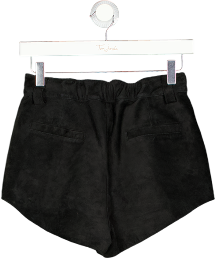 De Savary Black Suede Shorts UK S