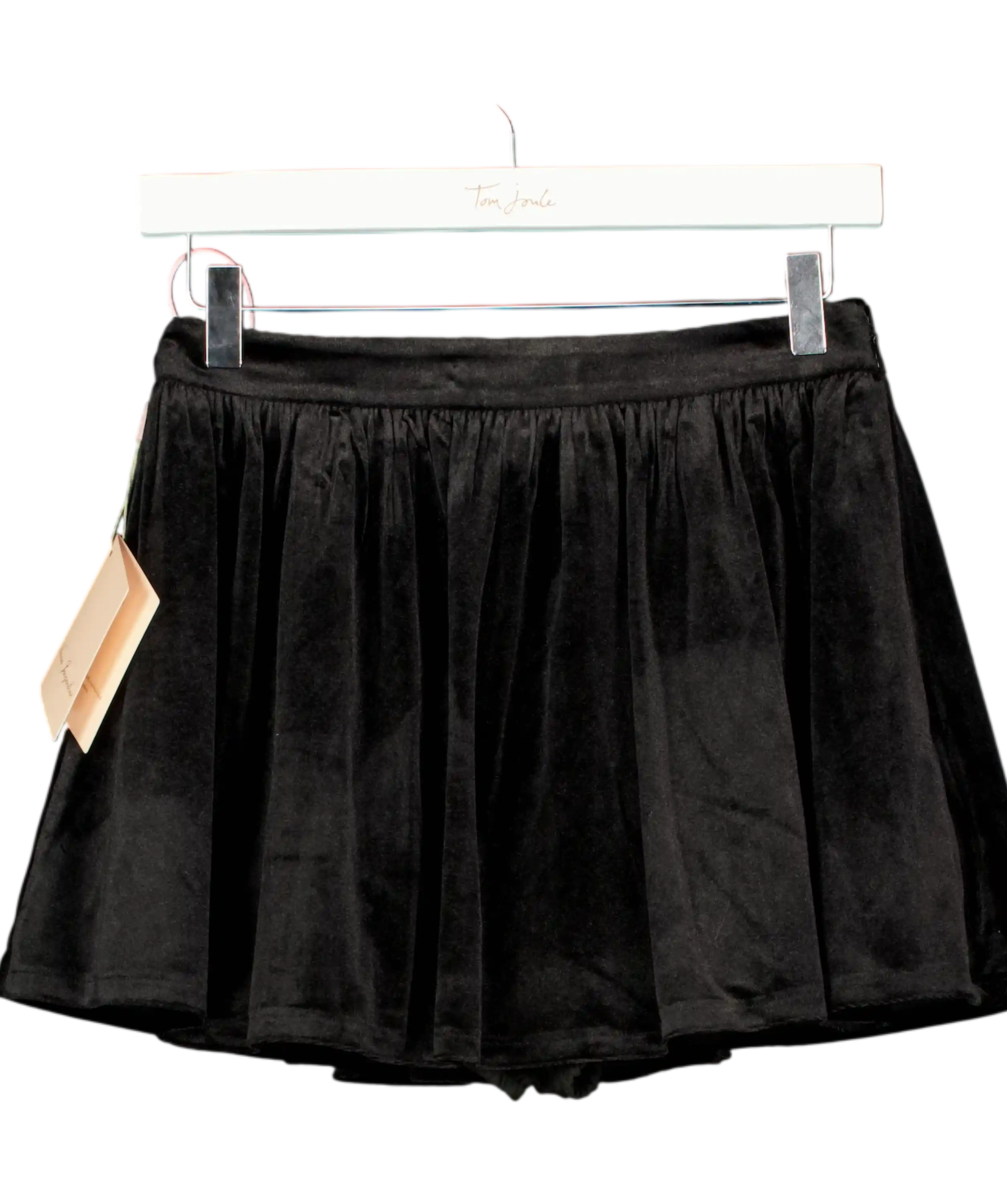 NANA JACQUELINE Black Isabellea Velvet Mini Skort With Built-in-shorts UK XS