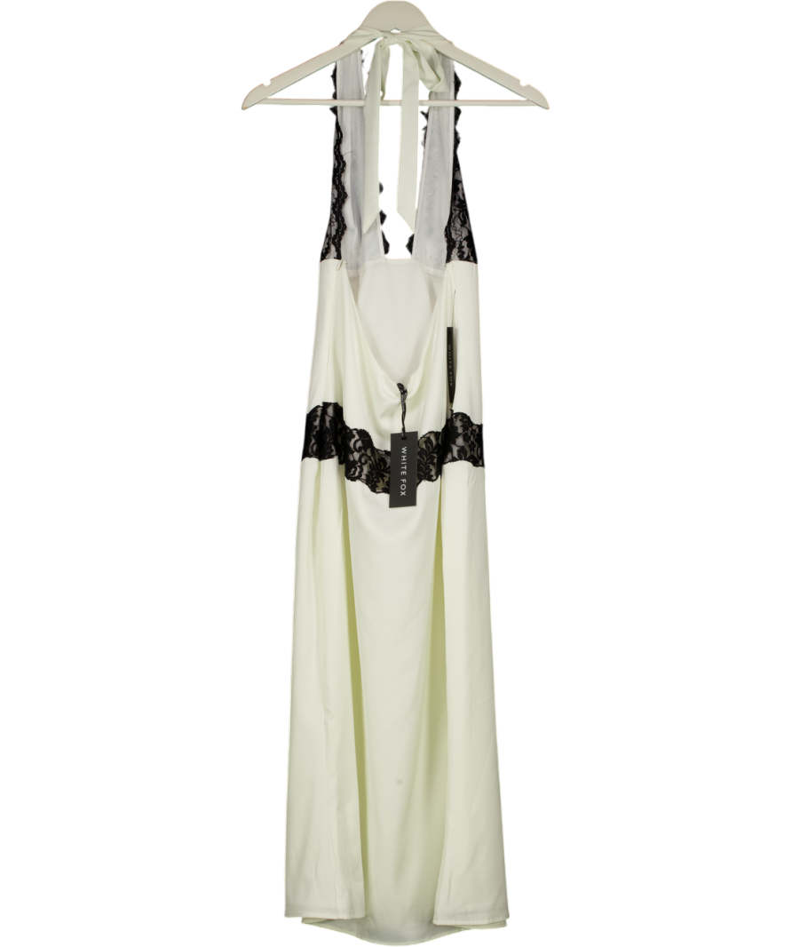 WHITE FOX Laced In Love Midi Dress Cream UK M