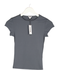 GARAGE Grey Sleek Crewneck T-shirt UK S