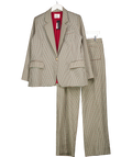 Studio Parisien Green Tailored Blazer And Trouser Set UK M