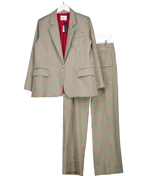 Studio Parisien Green Tailored Blazer And Trouser Set UK M