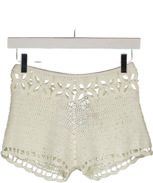 SUPERDOWN Cream Julianna Crochet Short UK XS