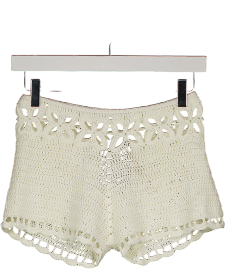 SUPERDOWN Cream Julianna Crochet Short UK XS