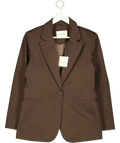 GROES. Brown 100% Italian Cotton The Erin Blazer UK XS