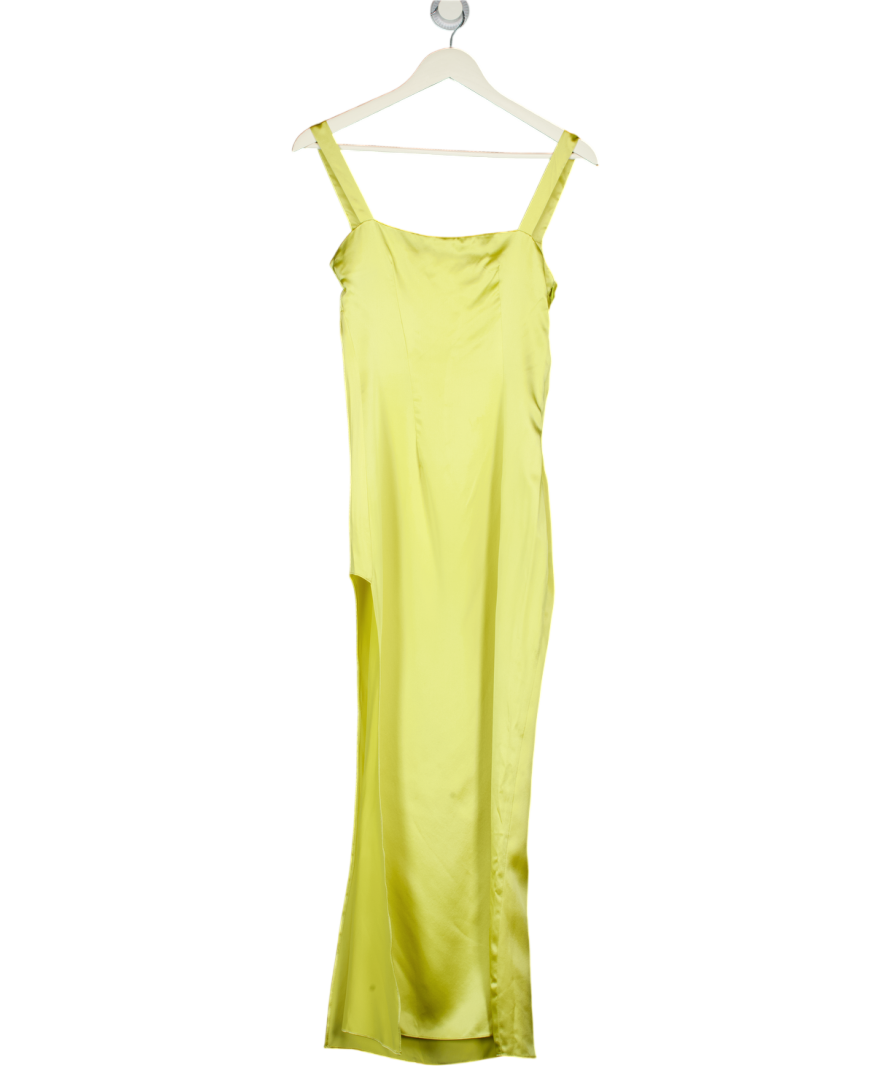DE LA VALI Yellow La Noche 100% Silk Midi Dress UK 6 Reliked DE LA VALI Yellow La Noche 100% Silk Midi Dress UK 6 Reliked