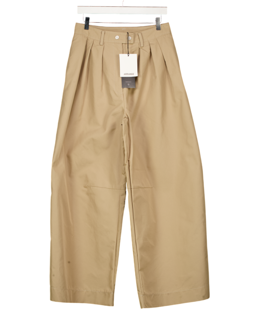 ARRANGE Beige E Tailored High Waist Wide Leg Trouser UK 10
