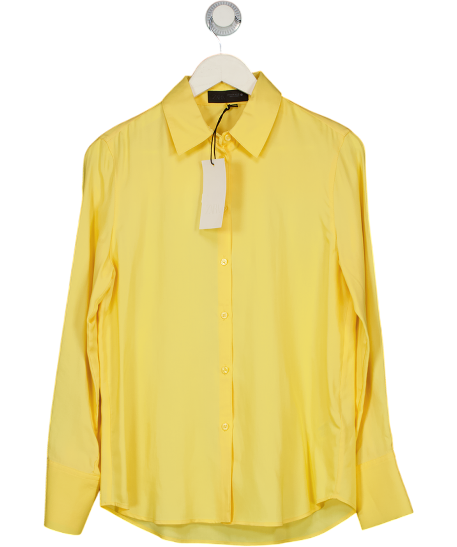 ZARA Yellow Long Sleeve Shirt UK XS
