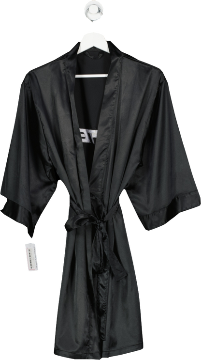 Bo + Tee Black Satin Robe One Size