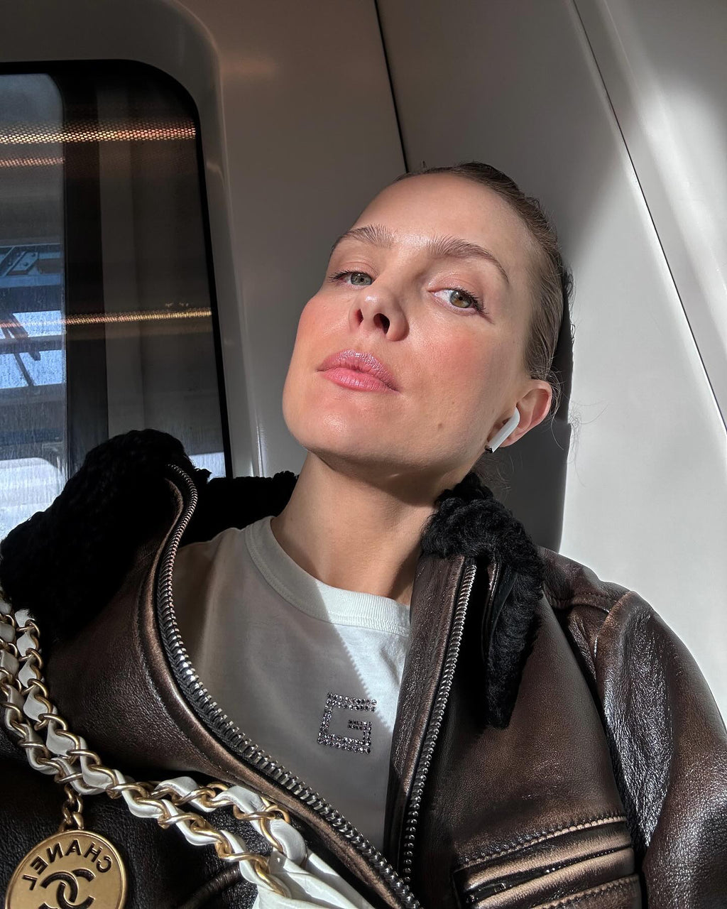 GUCCI White Cropped T-shirt With Crystal G Logo UK XS