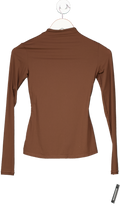 SKIMS Brown Long Sleeve T-shirt UK S