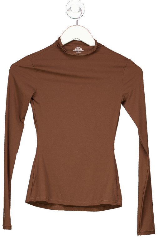 SKIMS Brown Long Sleeve T-shirt UK S