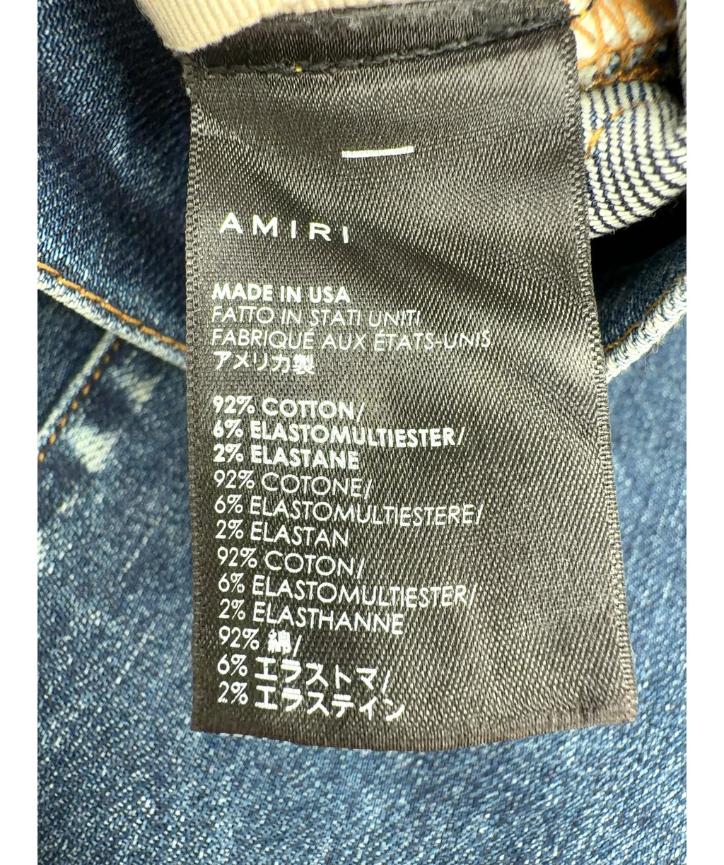 Amiri Blue MX1, size W30 — label