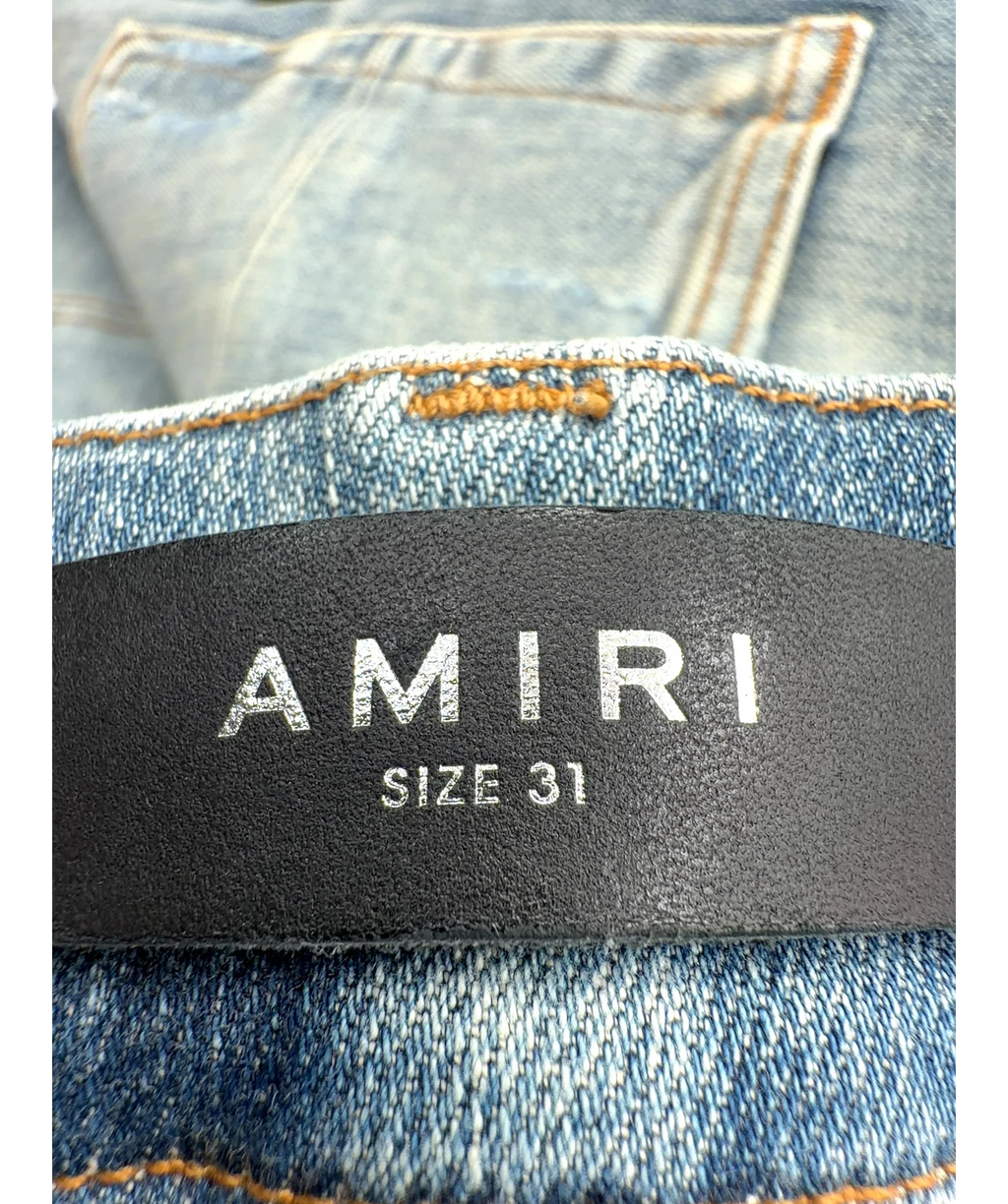 Amiri light blue MX1, size W31 — detail