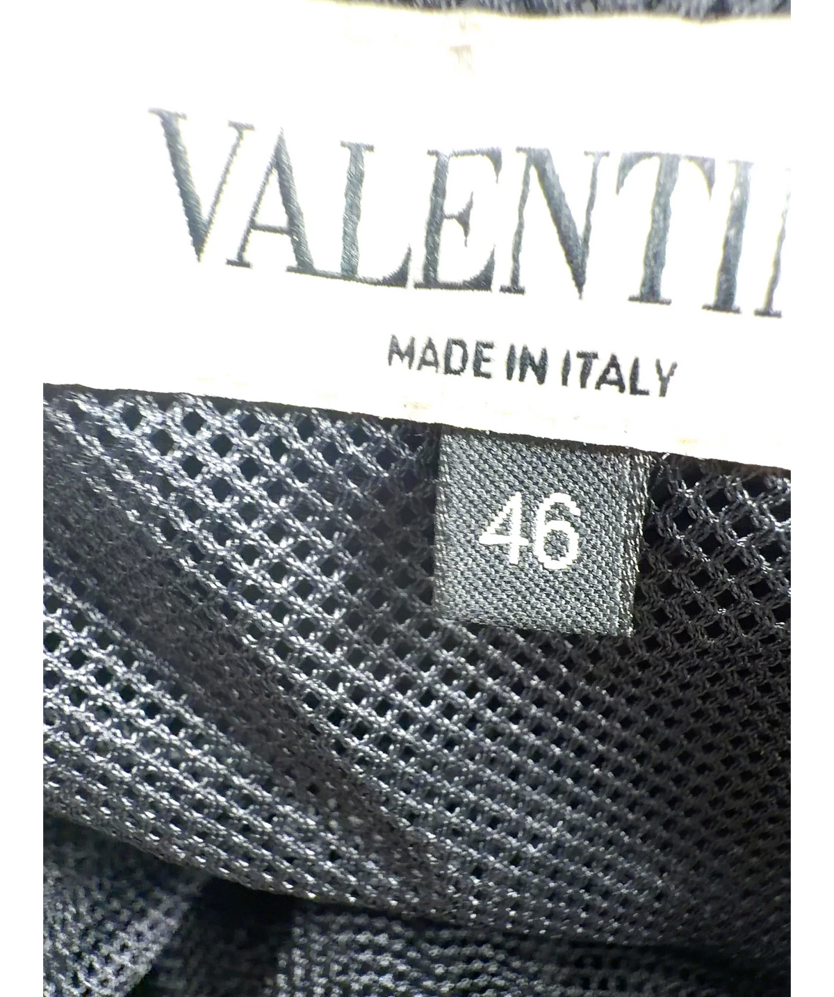 Valentino Black VLTN Print Swim Shorts, size W30 — label