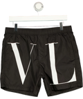 Valentino Black VLTN Print Swim Shorts, size W30 — front