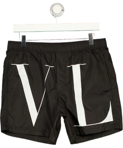 Valentino Black VLTN Print Swim Shorts, size W30 — front