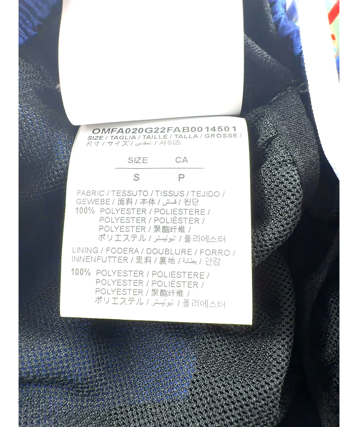 Off-White Blue Colour, size UK S — care label