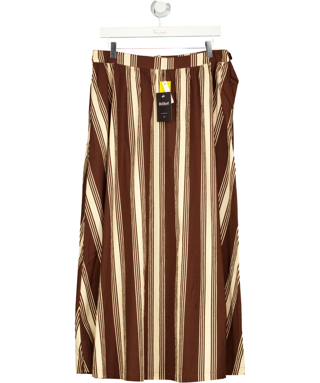 Ysé Brown Été Suspendu Long Skirt, size UK 14 — front