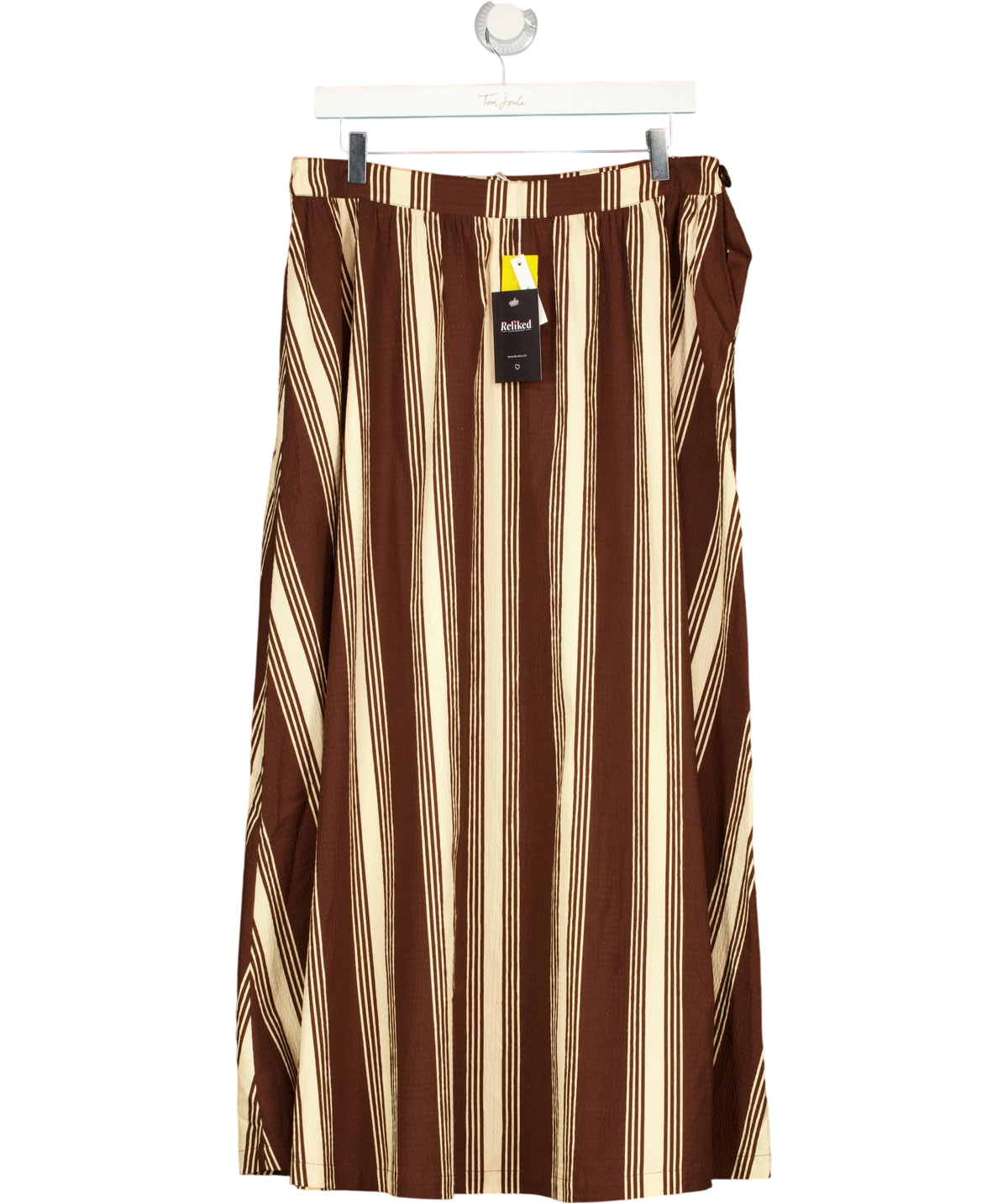 Ysé Brown Été Suspendu Long Skirt, size UK 14 — front