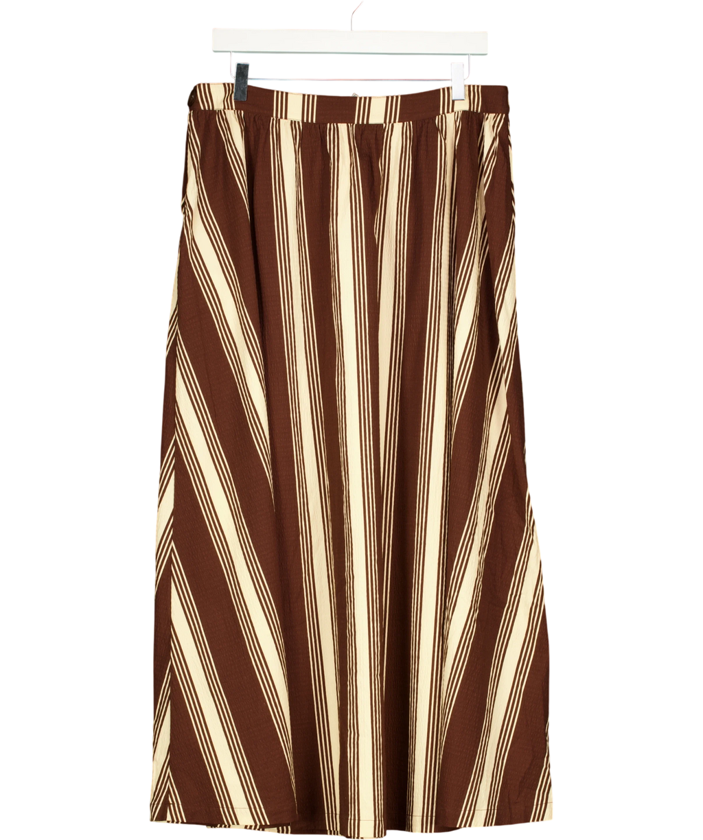 Ysé Brown Été Suspendu Long Skirt, size UK 14 — back
