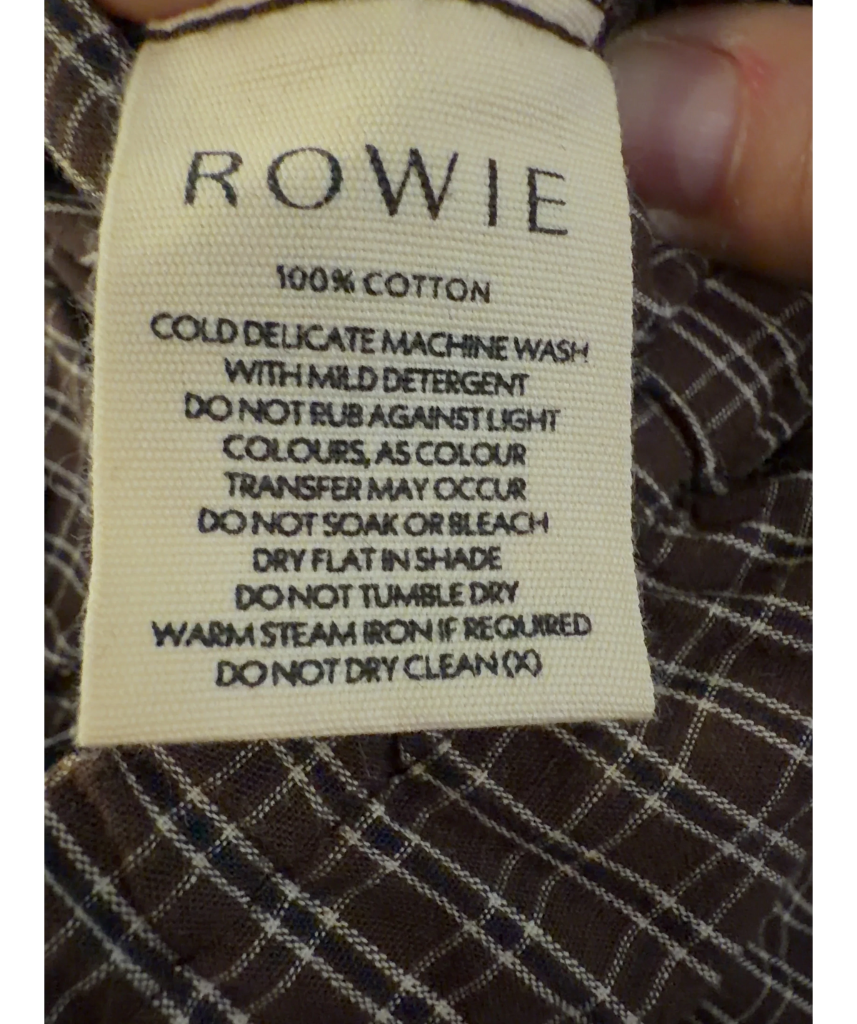 ROWIE Brown Gabe Lounge Pants, size UK L — label