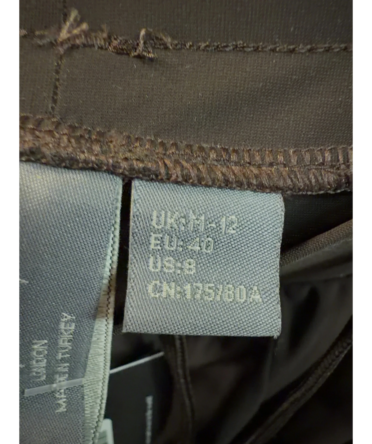 Sweaty Betty Brown Colour, size UK 12 — care label