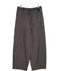 Whistles Black Washed Black Denim Casual Drawstring Barrel Trouser, size UK 12 — front