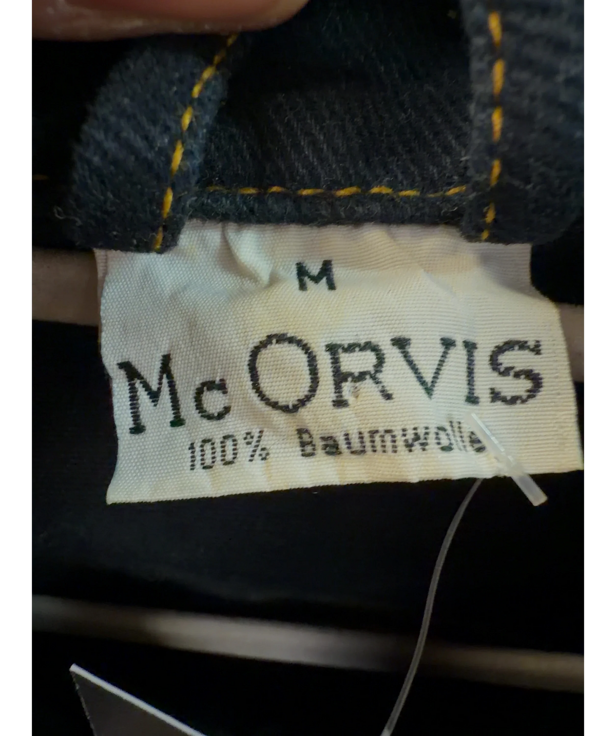 McORVIS Blue Colour, size UK M — detail