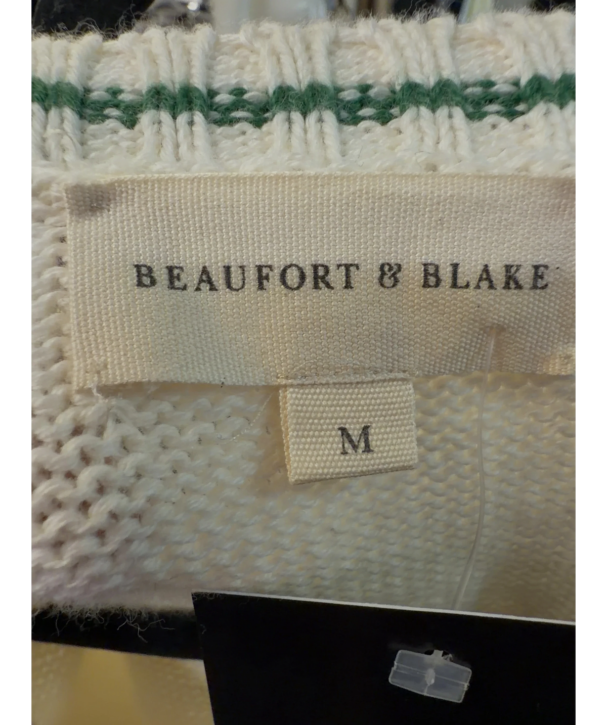 Beaufort & Blake Cream Colour, size UK M — detail