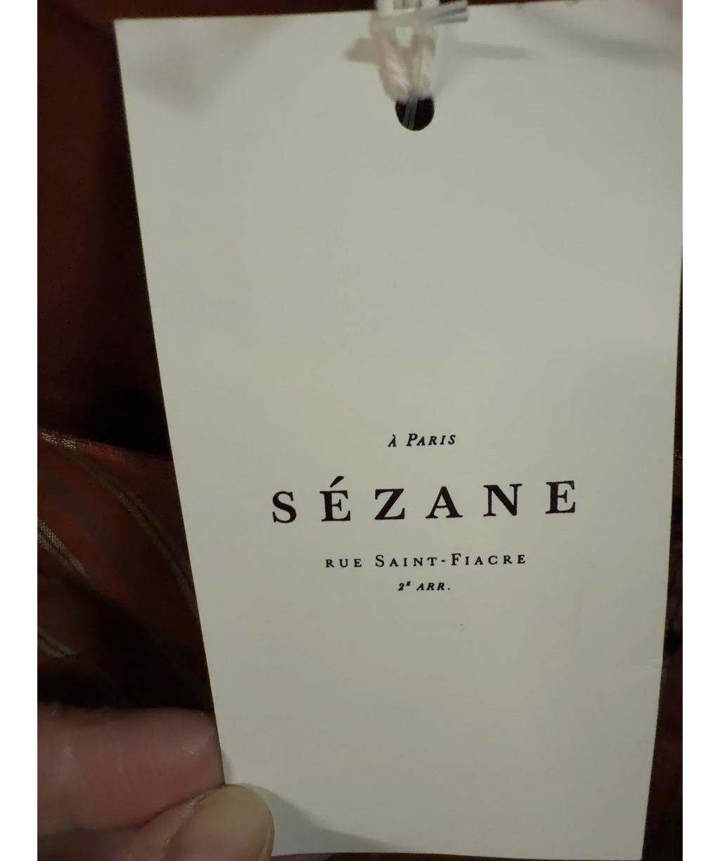 Sézane rust BLOUSE SADIO, size UK 14 — detail