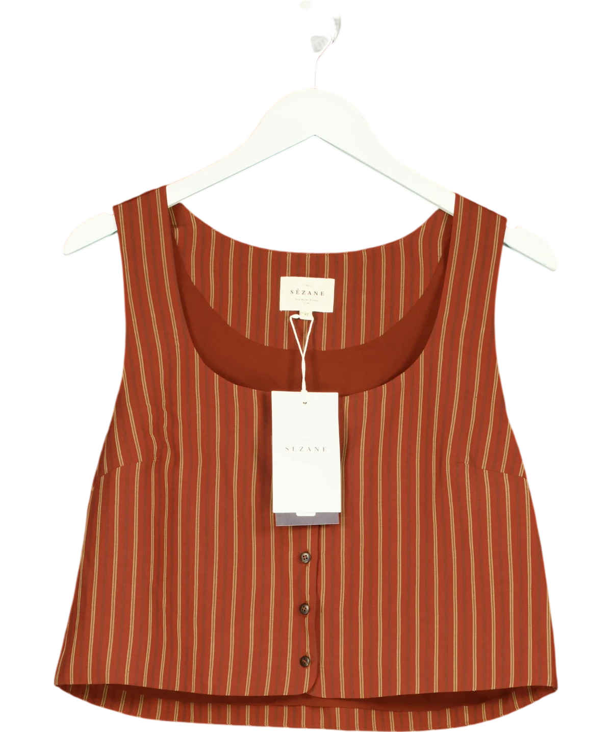 Sézane rust BLOUSE SADIO, size UK 14 — front