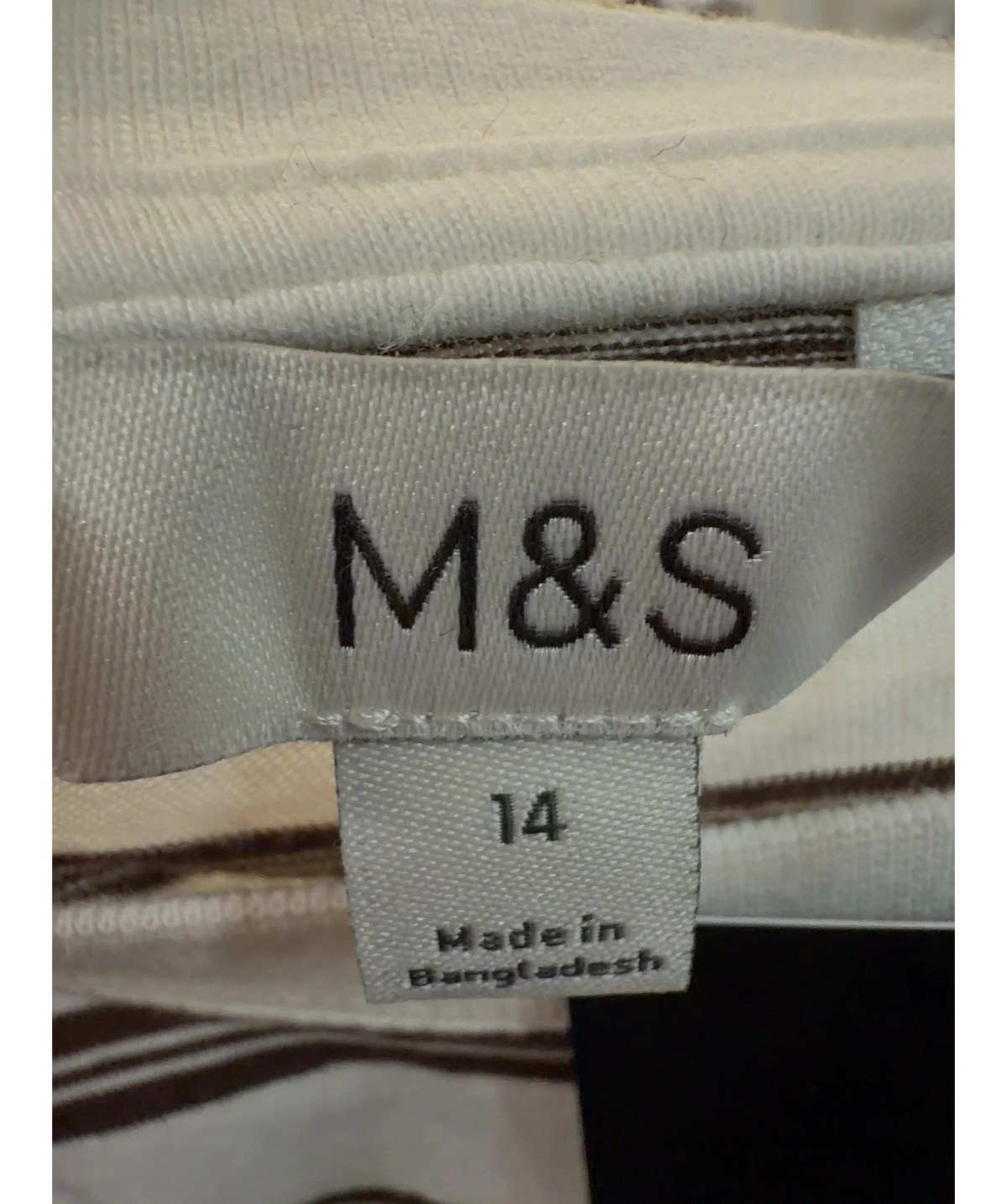 M&S white Colour, size UK 14 — care label