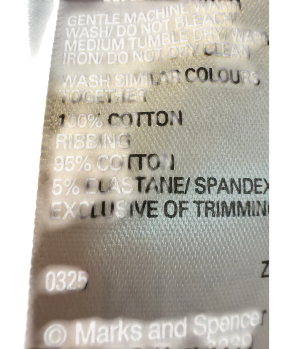 M&S white Colour, size UK 14 — fabric detail