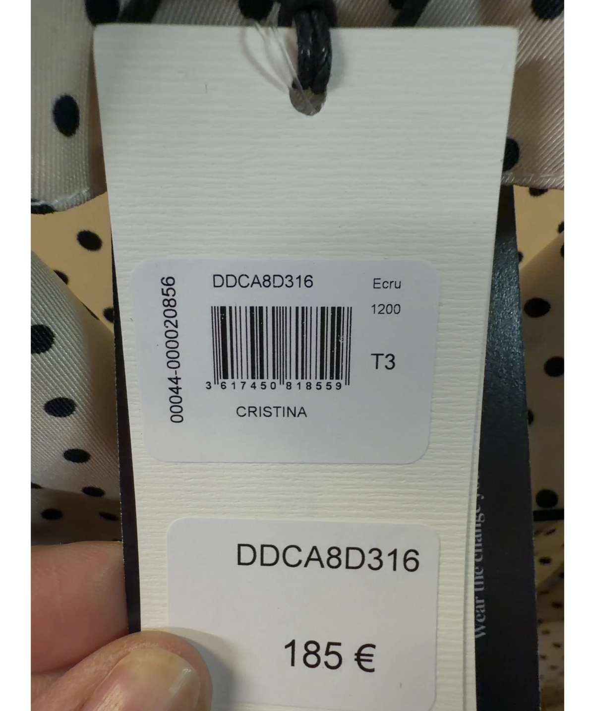 Gerard Darel Cream CRISTINA, size UK 12 — care label